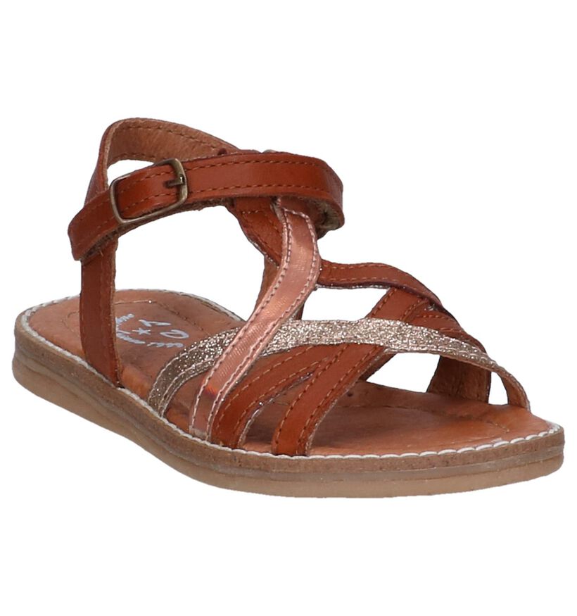 Little David Sandales en Cognac en cuir (247640)