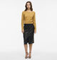 Vila Vidagmar Midi Coated Skirt Zwarte Rok voor dames (361339)