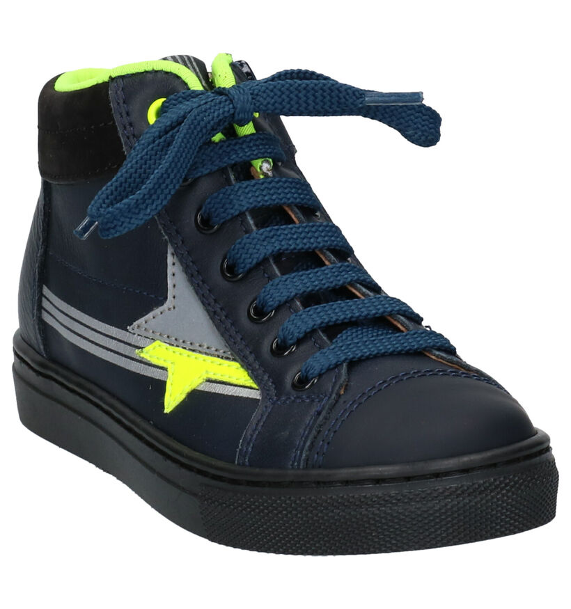 Romagnoli Blauwe Hoge Schoenen in leer (259603)
