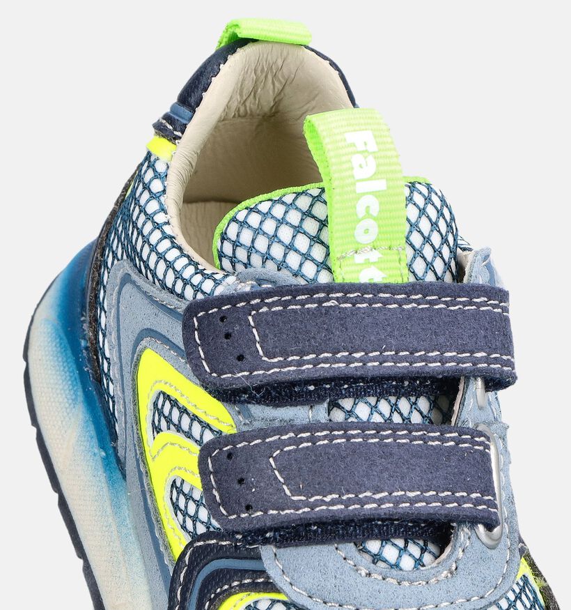 Falcotto Sulko VL Baskets en Bleu/Jaune pour gar&ccedil;ons (380200) - pour semelles orthop&eacute;diques