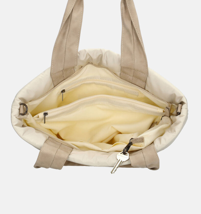 ZEBRA Elske Lichtbeige Shoppertas met Riem voor dames (374362)