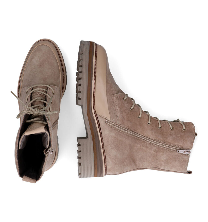 Softwaves Boots à lacets en Beige en daim (316718)