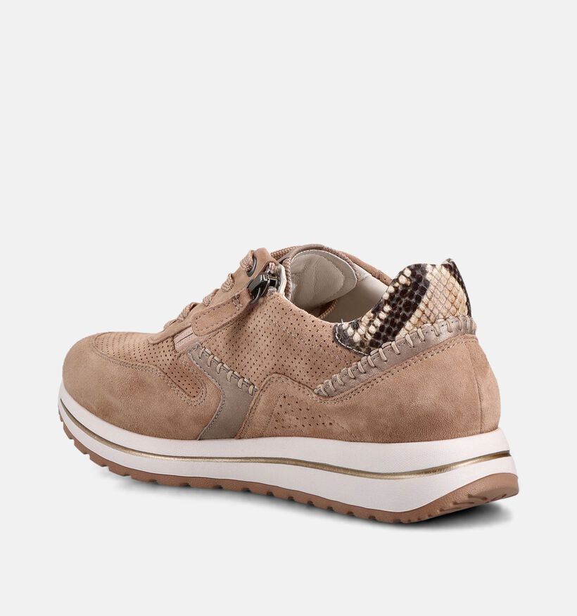 Gabor Lichtbruine Sneakers voor dames (369414) - geschikt voor steunzolen
