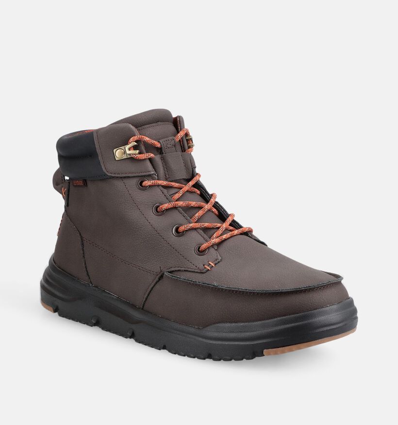 HEYDUDE Bradley II Classic Donkerbruine Boots met Veter voor heren (378088) - geschikt voor steunzolen