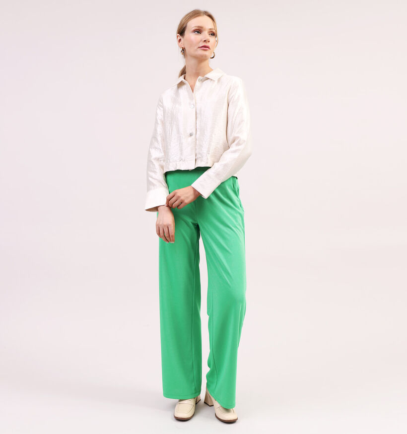 Vero Moda Rony Pantalon Large en Vert pour femmes (331805)