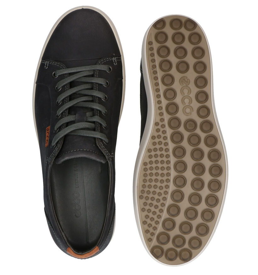 ECCO Soft 7 Chaussures à lacets en Gris en cuir (287392)