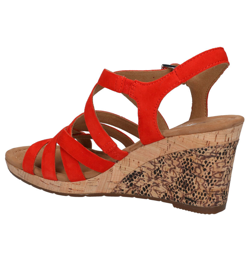 Gabor Sandales en Rouge en nubuck (271752)