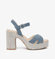 NeroGiardini Blauwe Sandalen met Hak voor dames (370730)