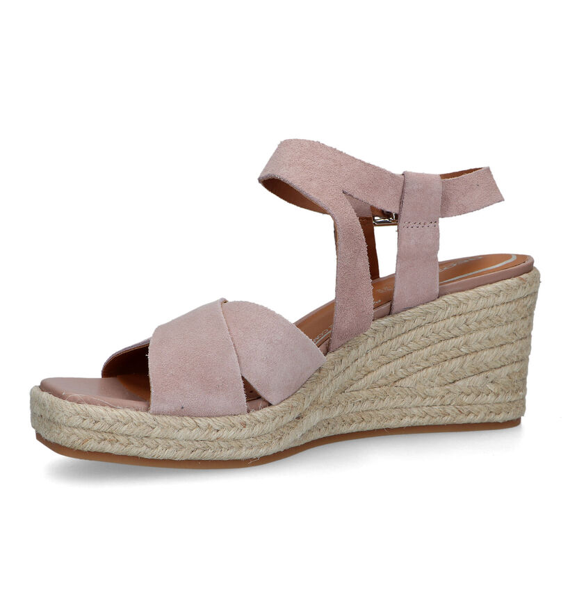 Geox Panarea Sandales avec talon compensé en Rose pour femmes (326685)