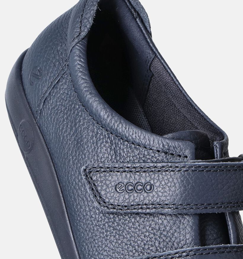 ECCO Soft 2.0 Blauwe Velcroschoenen voor dames (353347) - geschikt voor steunzolen