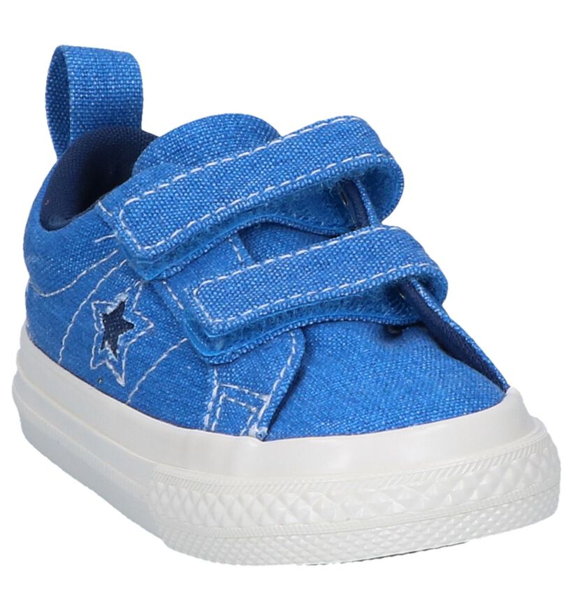 Converse Cons One Star OX Baskets basses en Bleu en textile (249095)