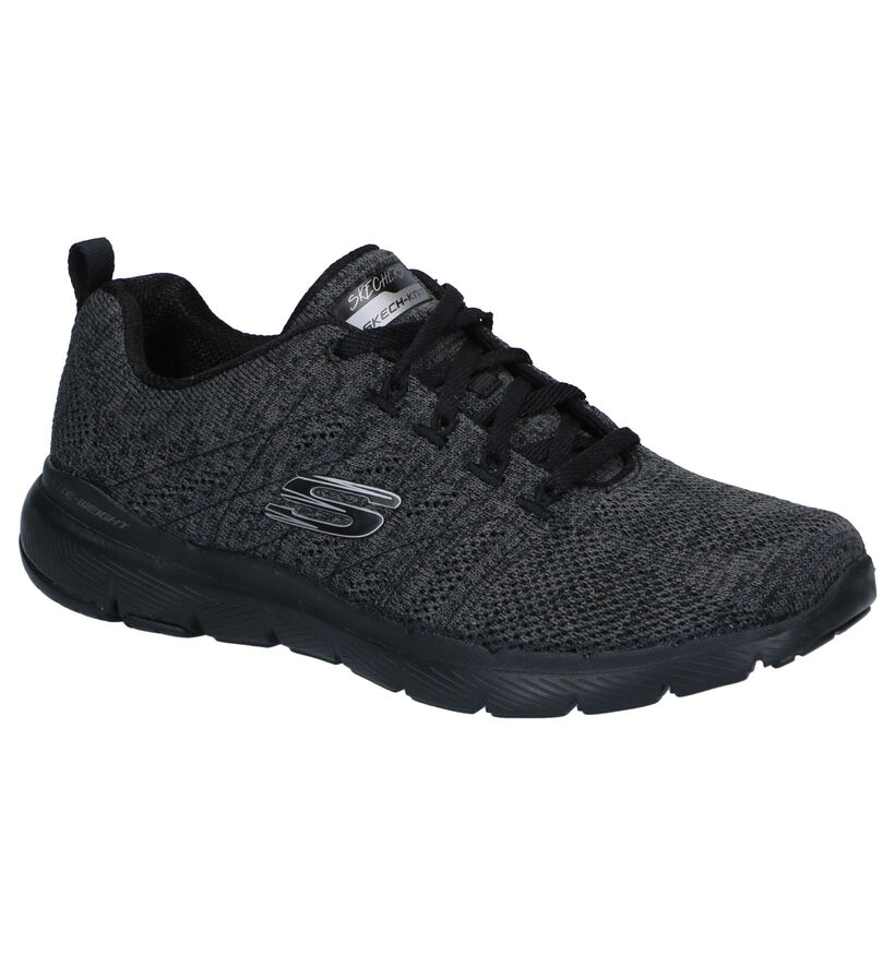 Skechers Flex Appeal Baskets en Noir en textile (293949)