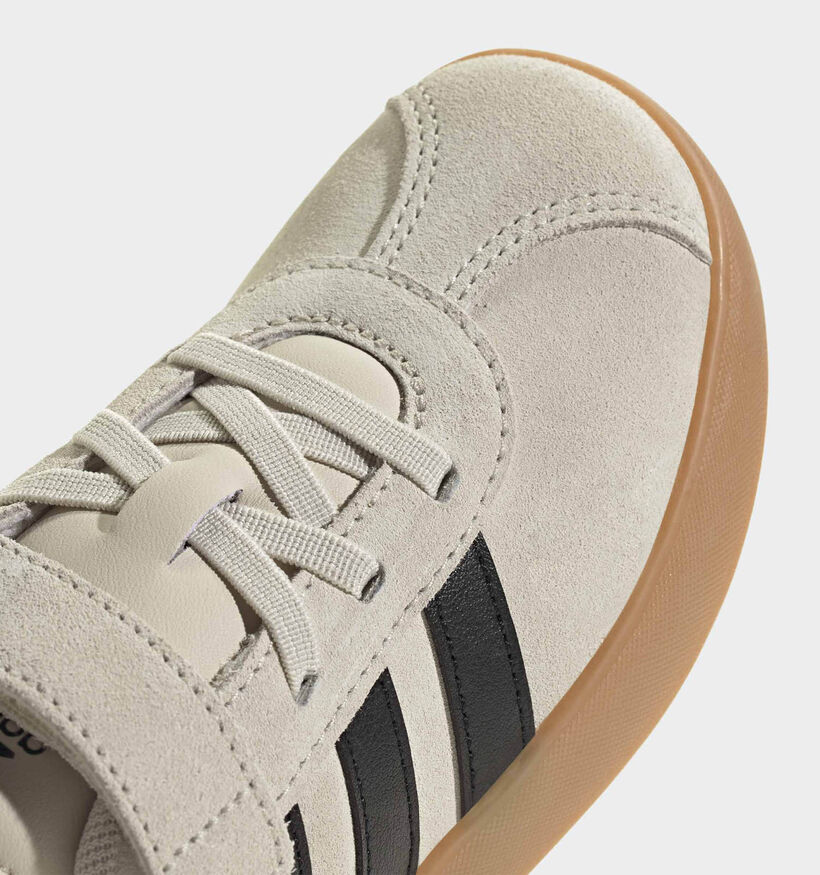 adidas VL Court 3.0 Baskets en Gris/Noir pour filles, gar&ccedil;ons (366788) - pour semelles orthop&eacute;diques