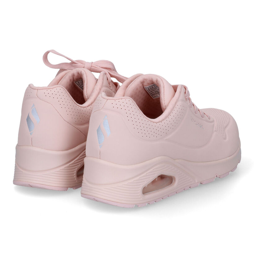 Skechers Uno Frosty Kicks Baskets en Rose pour femmes (319370) - pour semelles orthopédiques