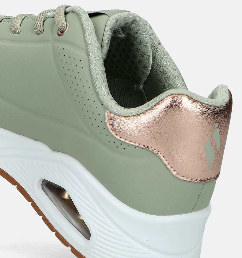 Skechers Uno Shimmer Away Groene Sneakers voor dames (335211) - geschikt voor steunzolen