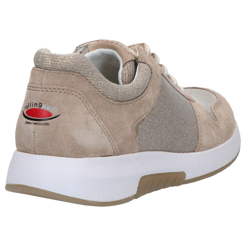 Gabor Rollingsoft Chaussures à lacets en Taupe en daim (271548)