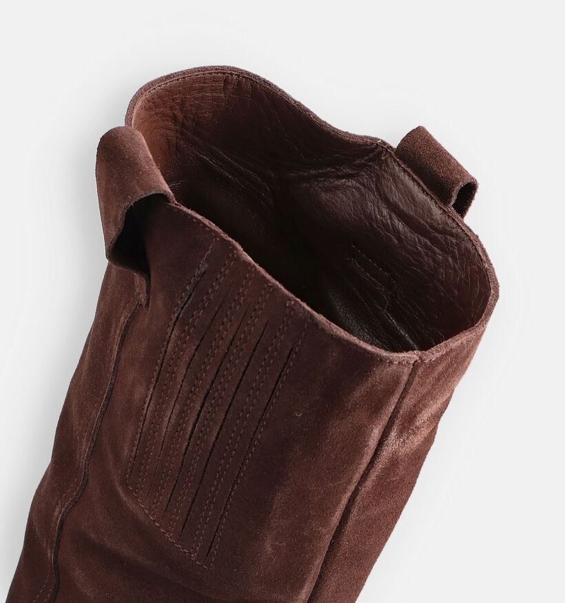 Laurent David Bottes hautes en Brun foncé pour femmes (372472)