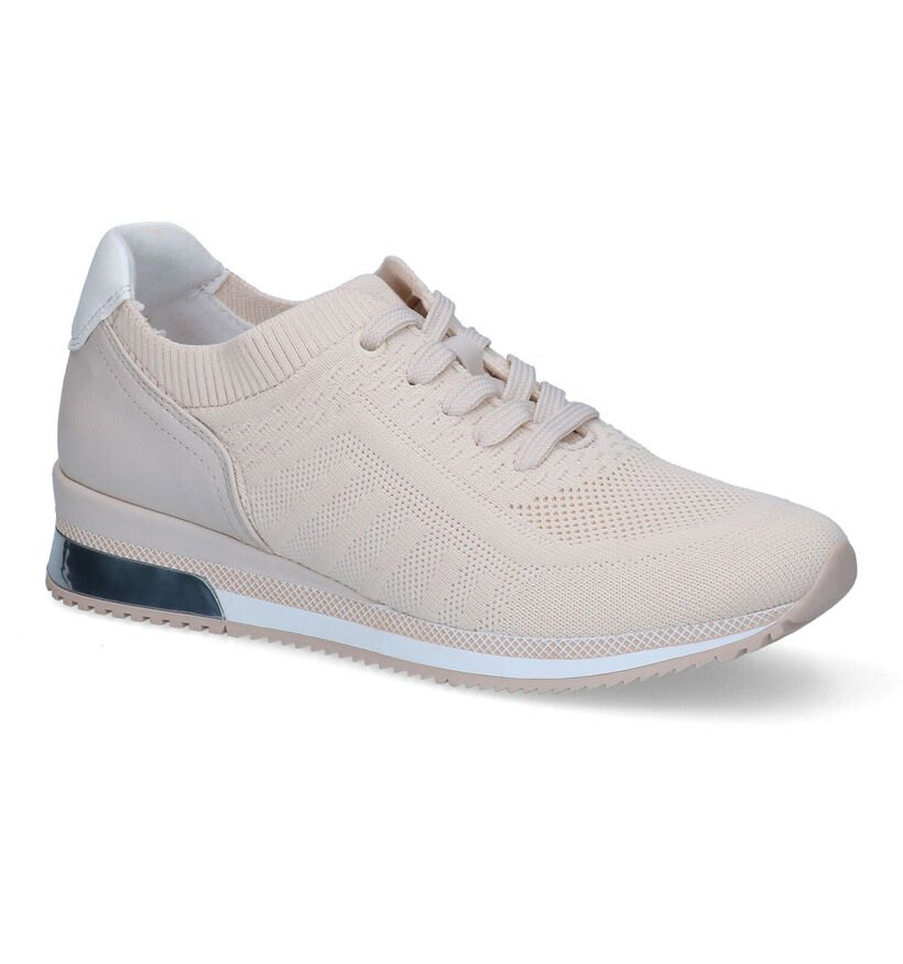 Marco Tozzi Baskets casual en Beige clair pour femmes (302969) - pour semelles orthopédiques