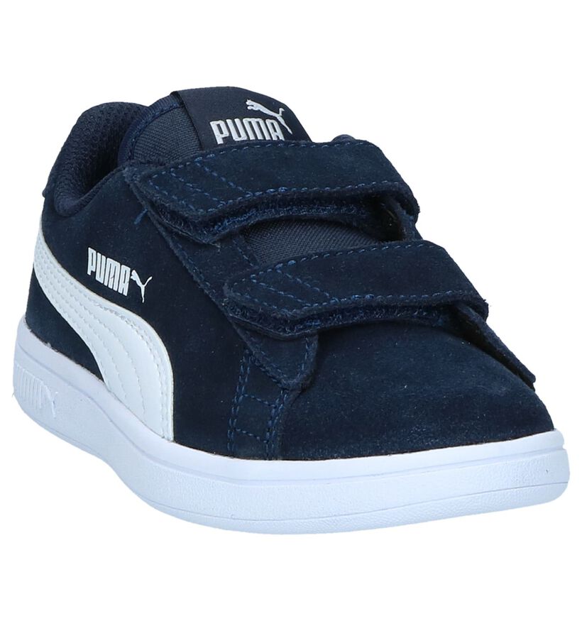 Puma Smash Blauwe Sneakers in daim (293446)