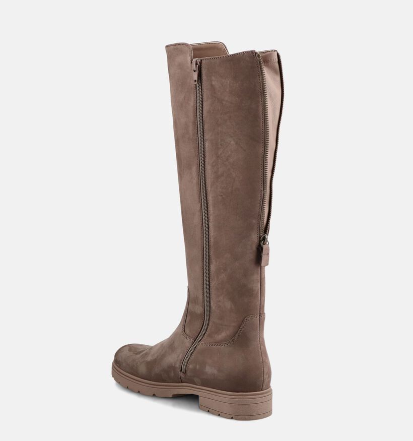 Gabor M-Vario Donkerbeige Lange Laarzen voor dames (380050)