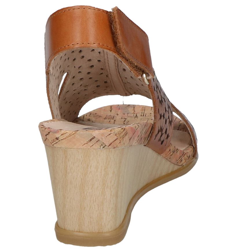 Pikolinos Sandales à talons en Cognac en cuir (247270)