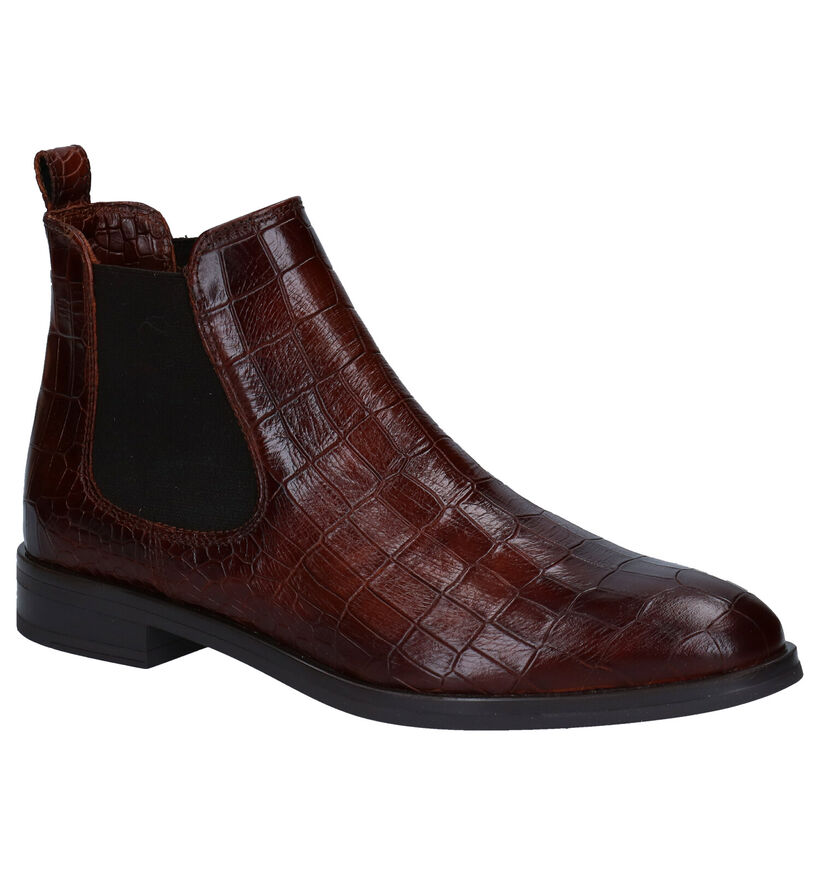 Hampton Bays Bottines plates en Cognac en cuir (277834)