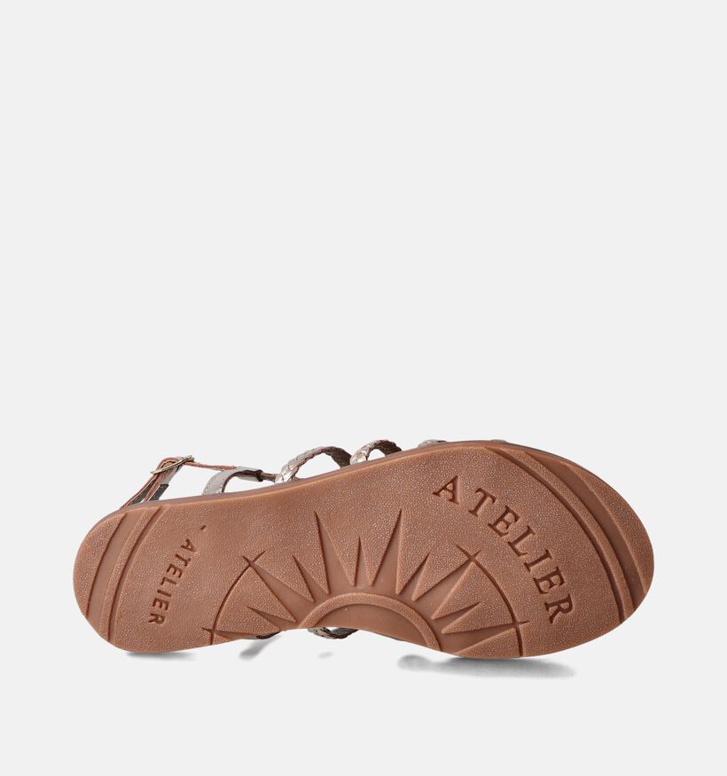 Atelier Tropezien Sandales plates en Or pour femmes (357726)