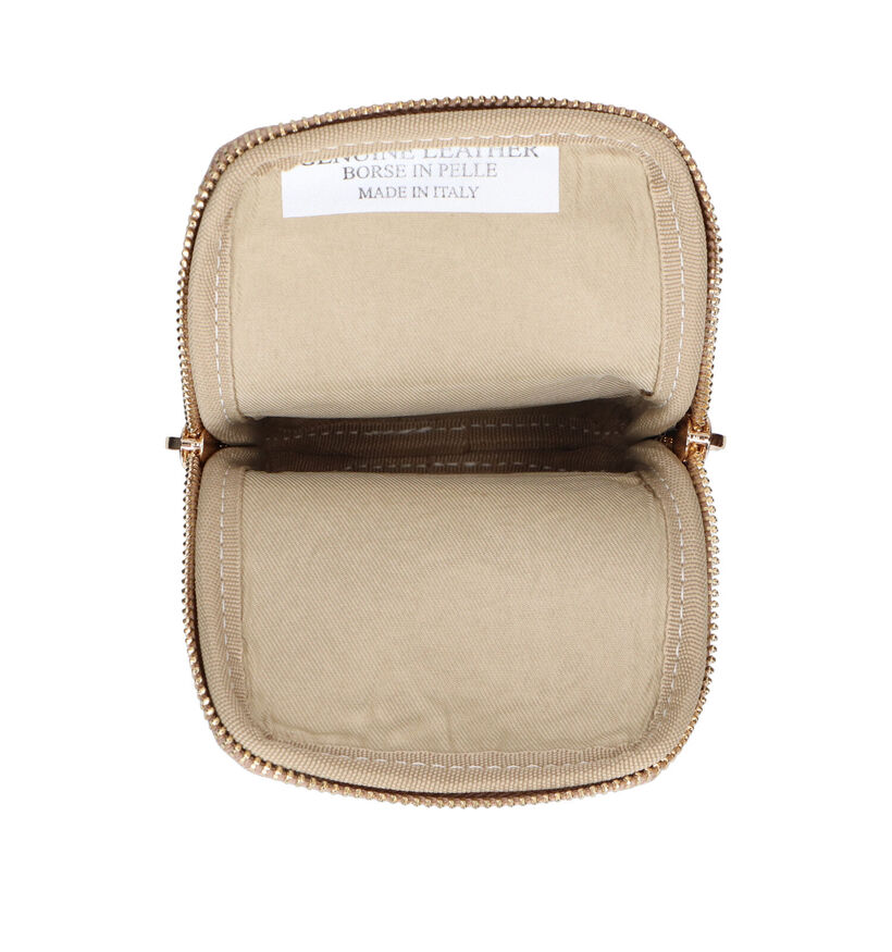 Dolce C. Taupe Telefoontasje in leer (312693)