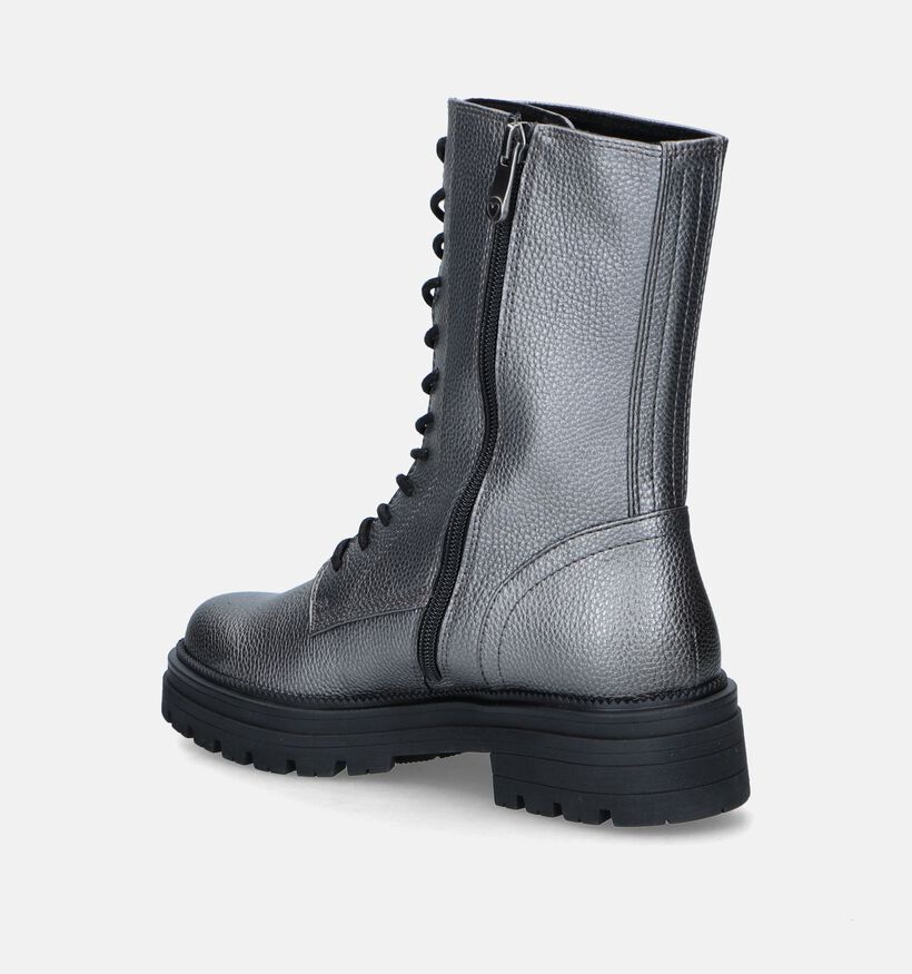 Marco Tozzi Boots à lacets en Argent pour femmes (346765)