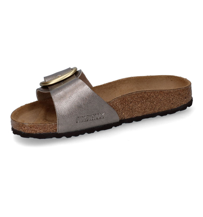 Birkenstock Madrid Birko-Flor Zwarte Slippers voor dames (338048)