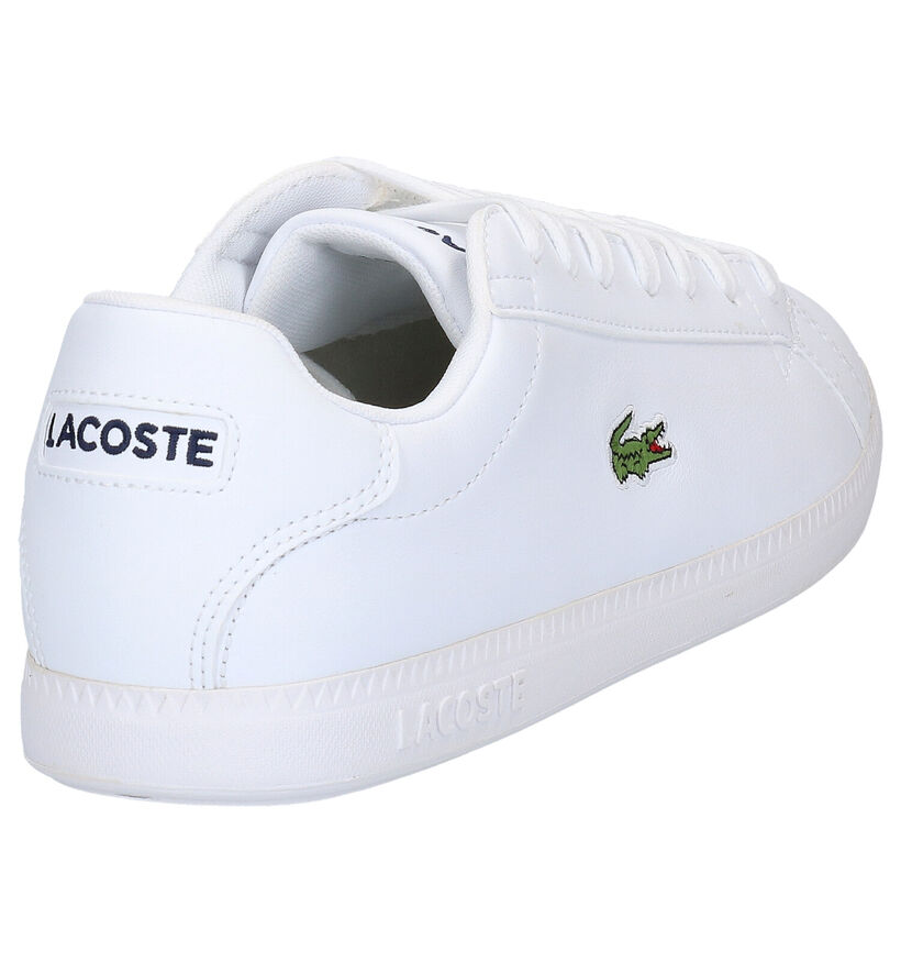 Lacoste Graduate Witte Sneakers in leer (266946)