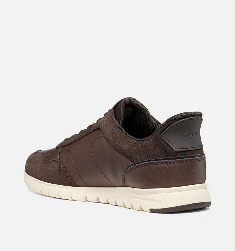 Geox Flextridezero Plus Donkerbruine Schoenen met Elastiek voor heren (376362) - geschikt voor steunzolen