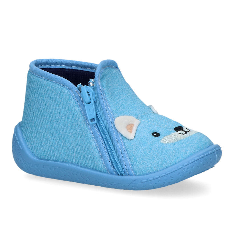 Milo & Mila Pantoufles pour bébé en Bleu clair pour garçons (325234)