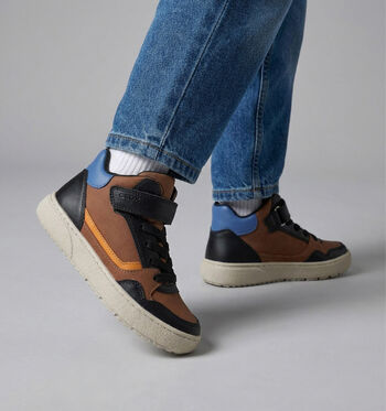 Geox Sneakers Zwart/Cognac/Blauw/Groen