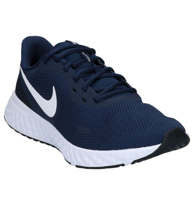 Nike Revolution 5 Baskets en Bleu en textile (290990)