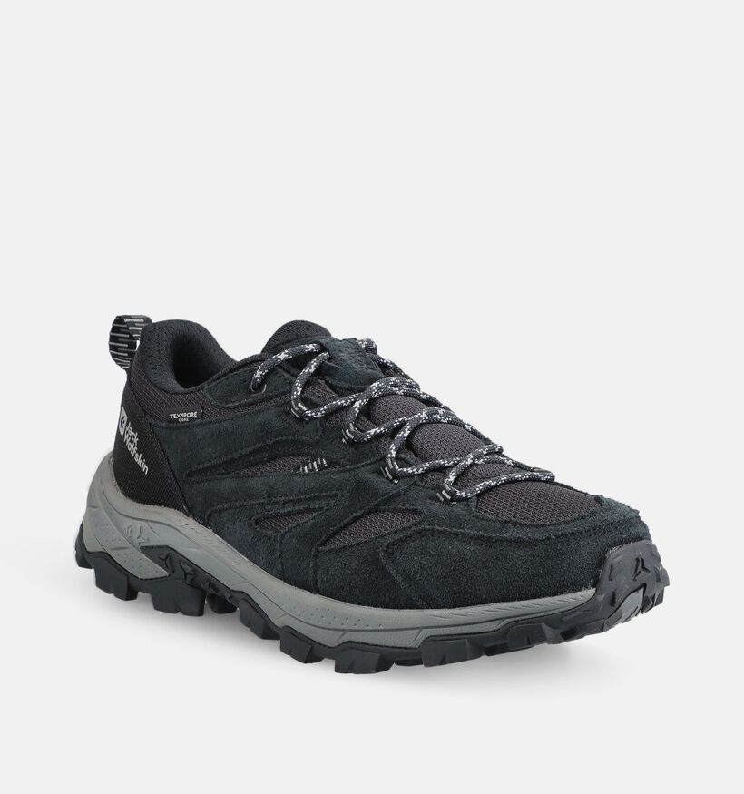 Jack Wolfskin Vojo Tour Texapore Low Zwarte Wandelschoenen voor heren (380232) - geschikt voor steunzolen