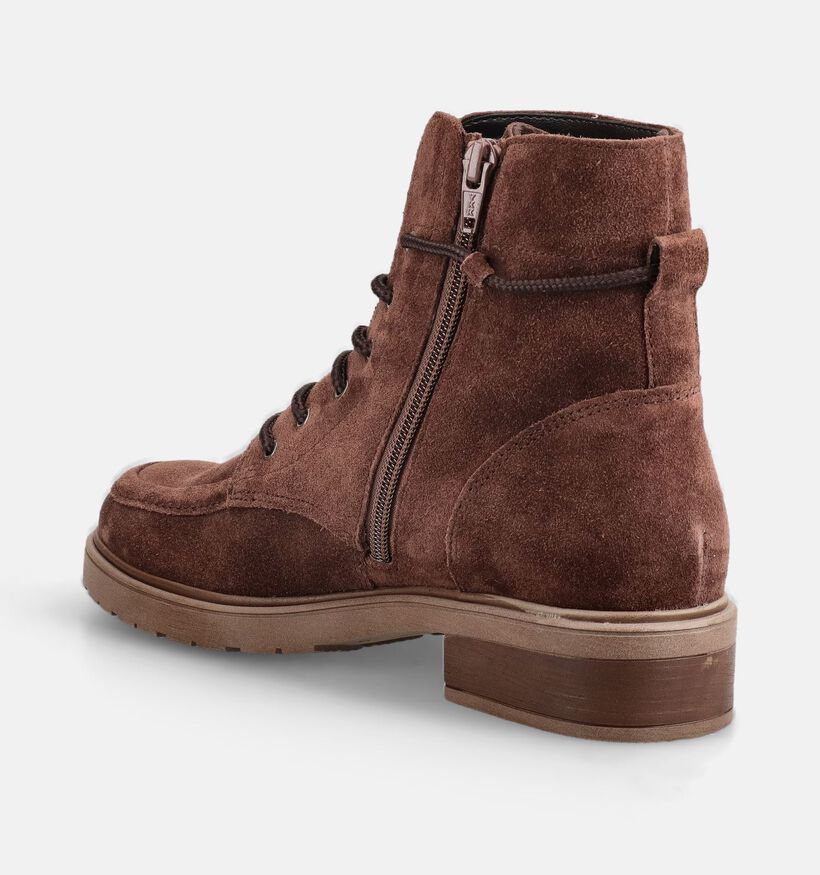Gabor Comfort Bruine Boots met Veter en Rits voor dames (380052) - geschikt voor steunzolen