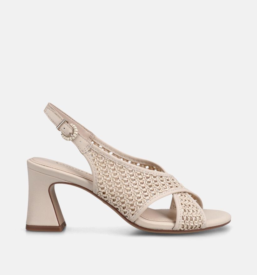 Tamaris Lichtbeige Sandalen met hak voor dames (371749)