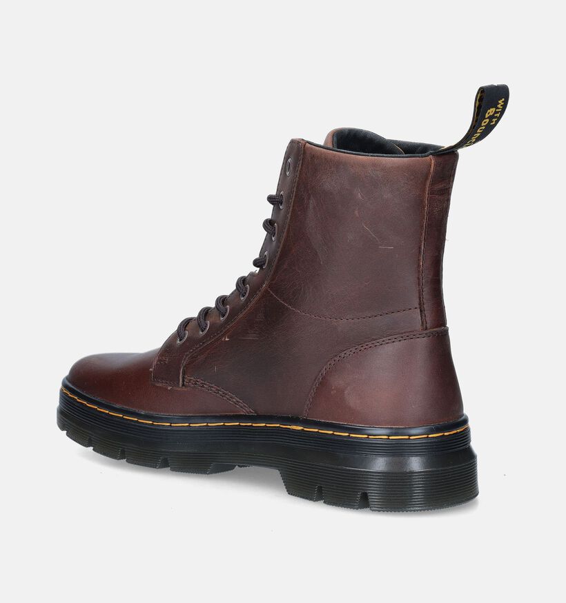 Dr. Martens Combs Leather Boots en Marron pour hommes (355191) - pour semelles orthopédiques