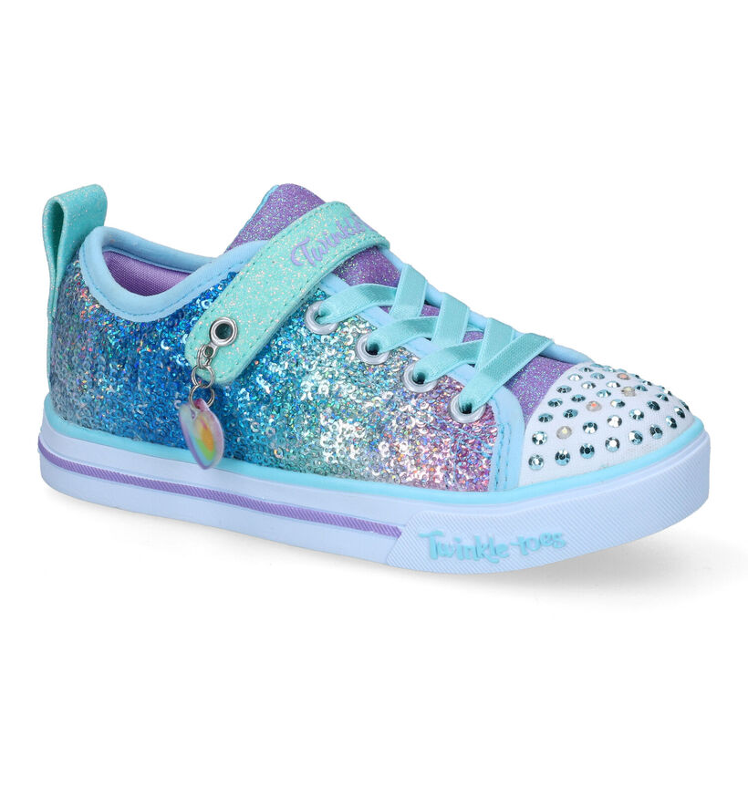 Skechers Sparkle Lite Blauwe Sneakers voor meisjes (302739) - geschikt voor steunzolen
