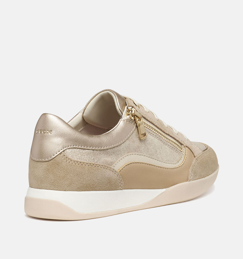 Geox Maryemy Beige/Gouden Sneakers voor dames (368188) - geschikt voor steunzolen