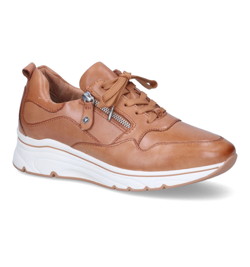 Tamaris Pure Relax Cognac Veterschoenen in leer (302763)