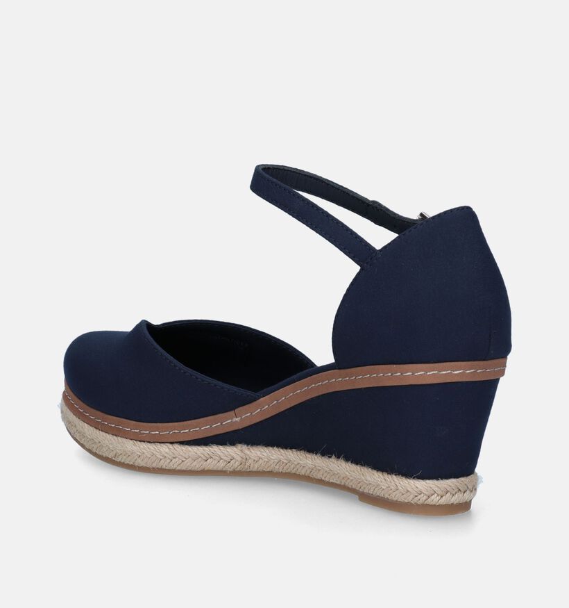 Tommy Hilfiger Basic Closed Toe Mid Wedge Sandales en Bleu pour femmes (336399)