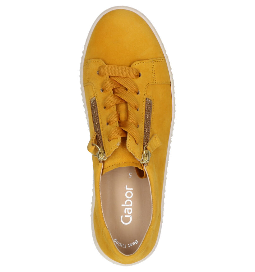 Gabor Best Fitting Chaussures à Lacets en Jaune en nubuck (271700)