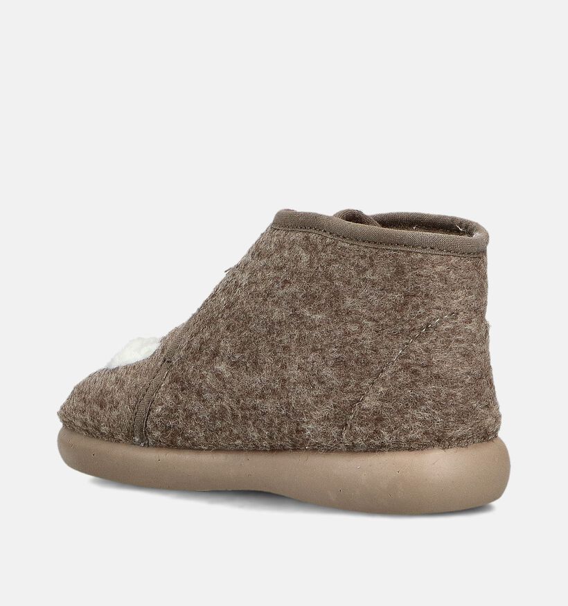 Milo & Mila Magic Winter Bruine Pantoffels voor meisjes, jongens (364944) - geschikt voor steunzolen