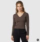 Pieces Celia Wren Bordeaux T-shirt met Lange Mouwen voor dames (382093)