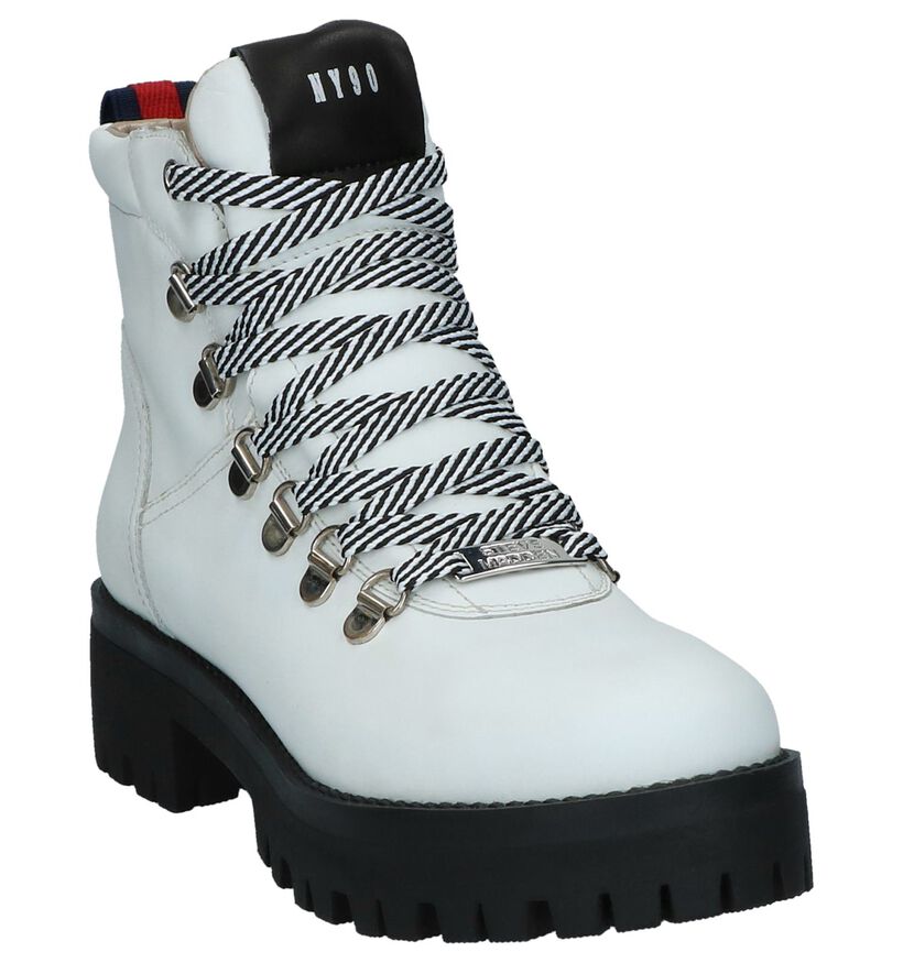 Steve Madden Boomer Witte Boots in leer (229771)