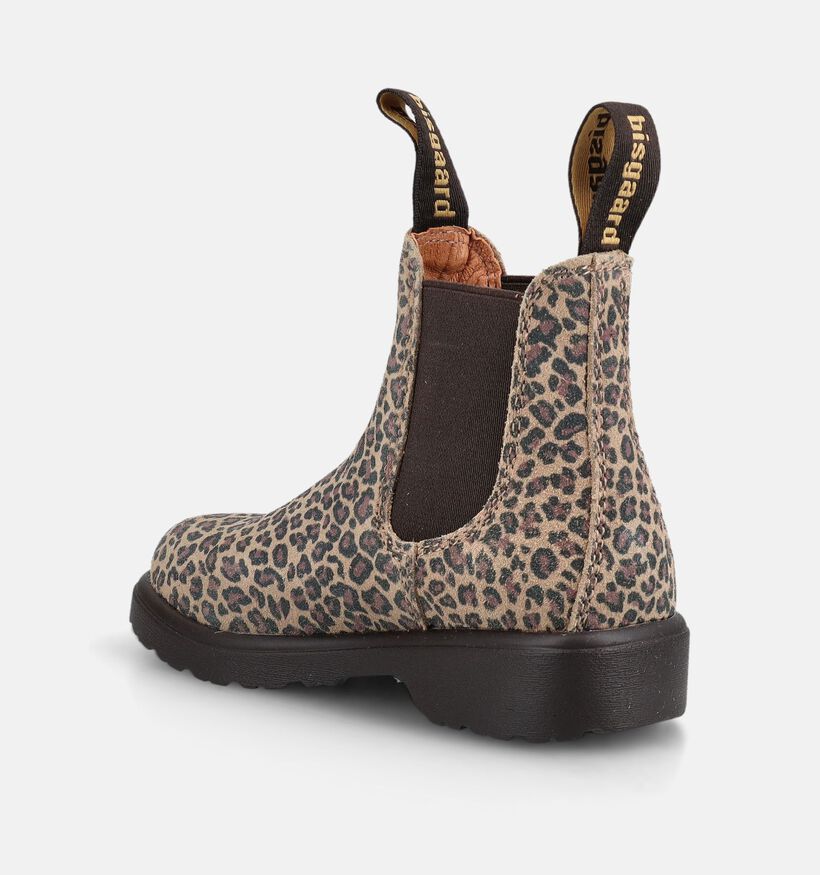 Bisgaard Luipaardprint Bruine Boots met Elastiek voor meisjes (380642) - geschikt voor steunzolen