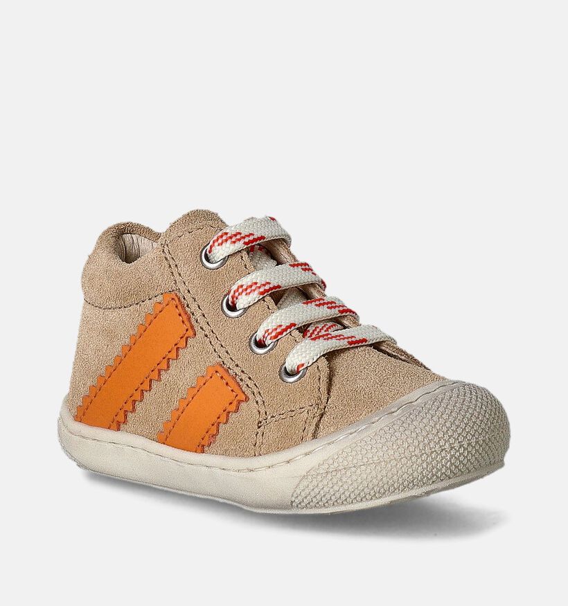 Naturino Macks Suede Beige Babyschoenen voor jongens (359955) - geschikt voor steunzolen