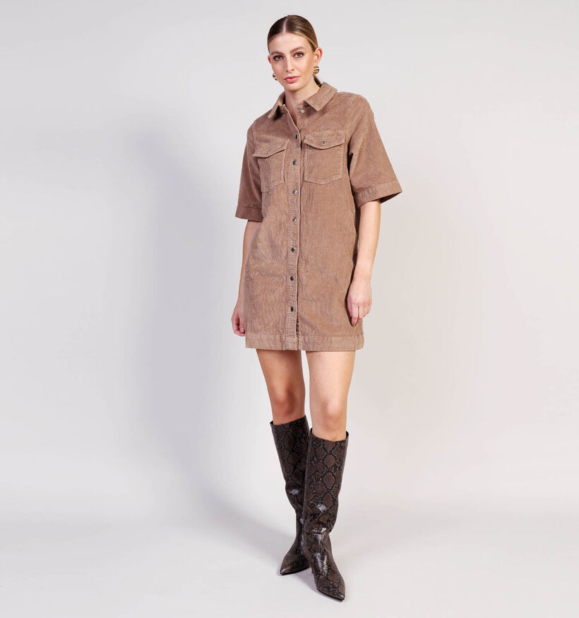 Vero Moda Fenja Robe chemise en Beige pour femmes (364501)